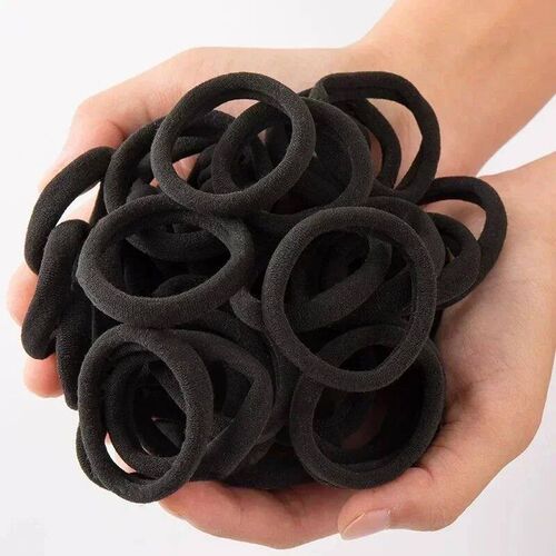 High Elastic Hair Bands for Women Girls Black Basic Hair Tie