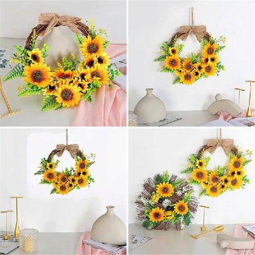 Sunflower Wreath Festival Sun Flower Door Decoration