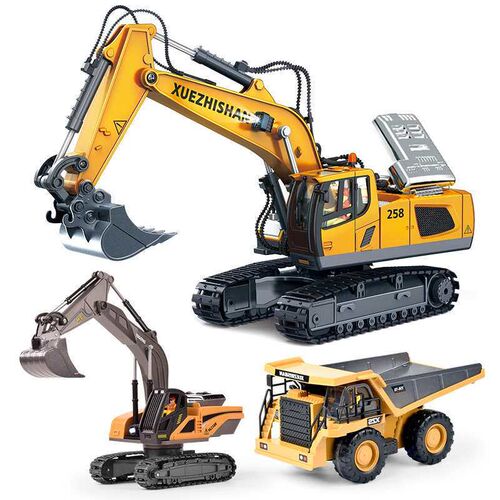 Remote control excavator alloy engineering car childrens la