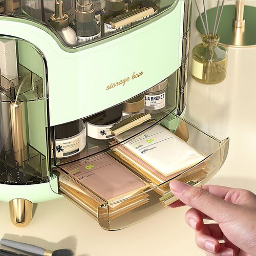 Light Luxury Makeup Organizer Drawer Bathroom Cosmetic Stora