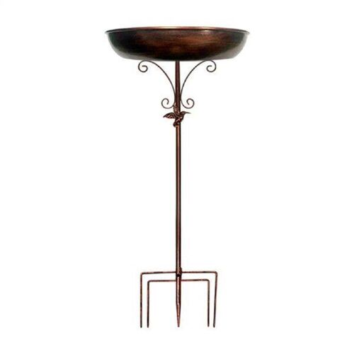 Bird Bath Feeder Bowl Vintage Design with Prongs Base Stake