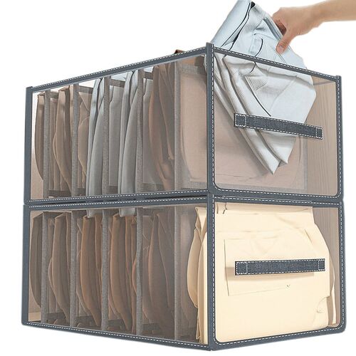 Jeans Compartment Storage Box Closet Clothes Drawer Mesh Sep