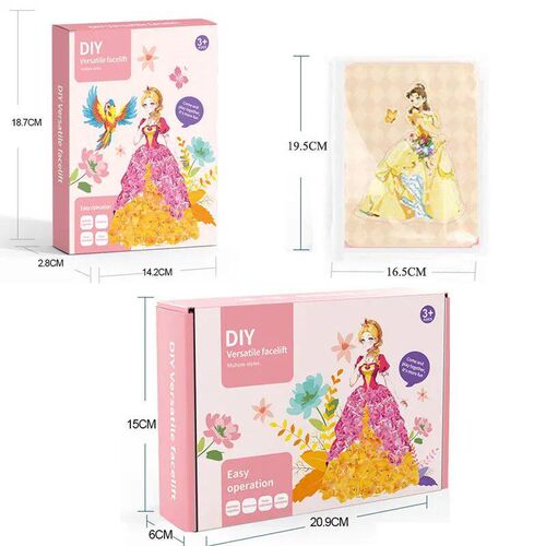 Painting er DIY Craft Toys Kid Art Girls Poking Princess Dre