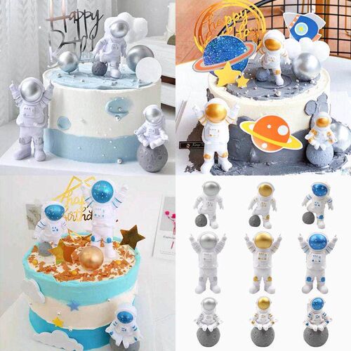 Articles Spaceman Moon Sculpture Decorative Astronaut Model