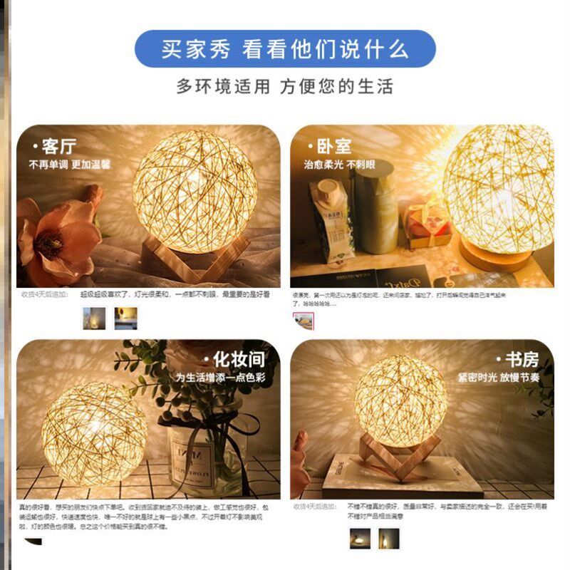 table lamp bedroom bedside lamp dimming small night light图片