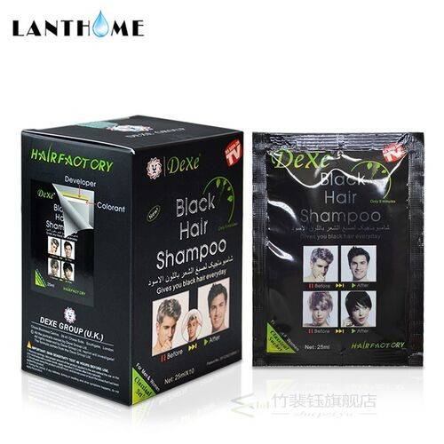 Dexe Black Hair-Shampoo Grey Minutes Cream 10pcs/Lot Buildin