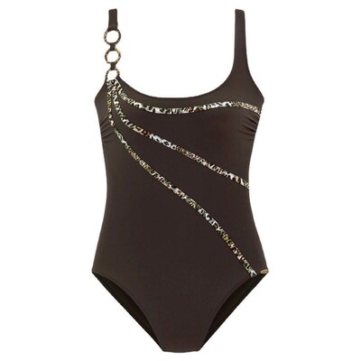New One-piece Swimsuit Womens Belly Covering Conservative S