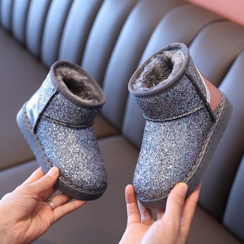 Childrens Snow Boots 2025 Boys And Girls Sequined Cotton Sh