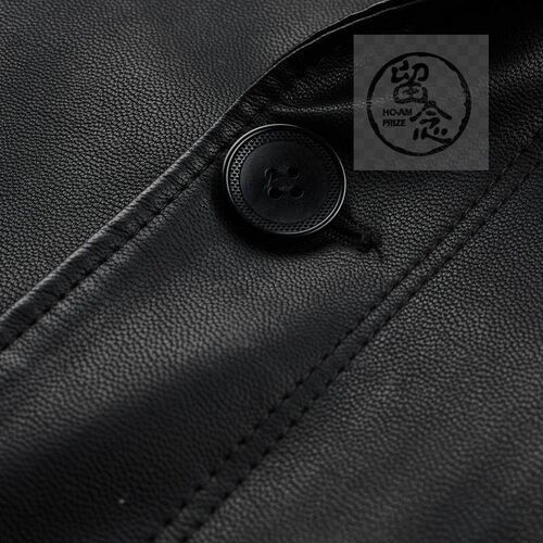 。Mens leather clothes autumn and winter Lapel leather jack
