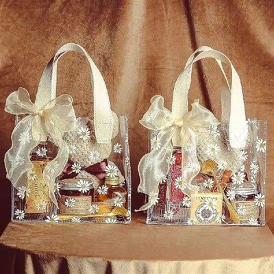 1pc Clear Transparent Daisy Gift Bag Wedding Favors Guests