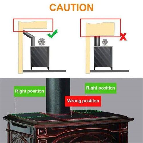 Heat Powered Stove Fan 6  Blade Fireplace Fan For Wood