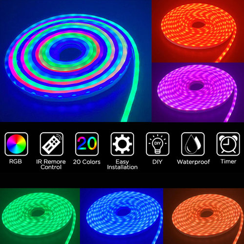 waterproof Music Bluetooth RGB led strip light neon lights3M