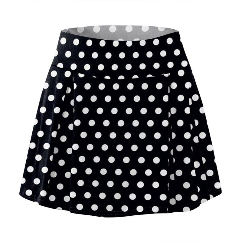 Women Summer Polka Dots Print Skirts Shorts Yoga Shorts Fitn图片