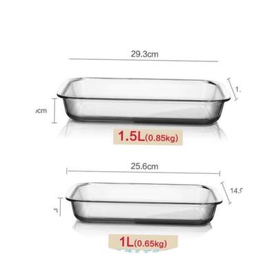 Toughened Pyrex baking tray family fish dish oblong for oven