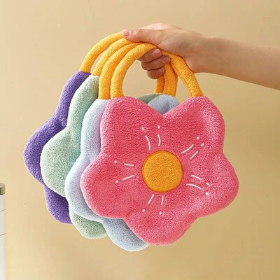 Quick Dry Hand Towels Coral Fleece Wipe Handkerchief Kitchen