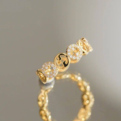 2024 New Korean Exquisite Simple Circle Open Ring Temperamen