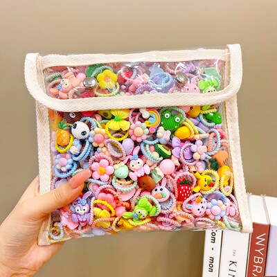 Children cartoon scrunchie rubber band baby hair accessories