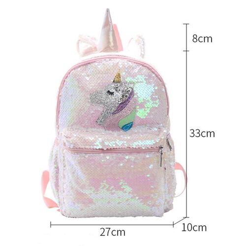 Unicorn Sequin Backpack Cartoon School Bag For Kids School B