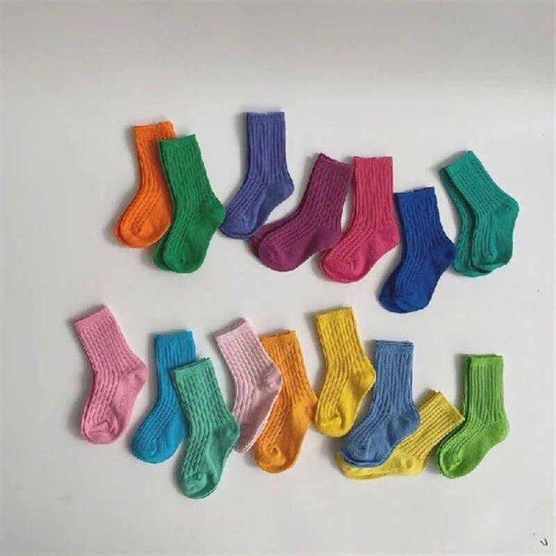 Child Socks 95% Natural Cotton Mid-tube Socks Cute Candy图片