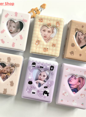 Cartoon Bear Photo Album 3 Inch Photocard Holder Korean Idol
