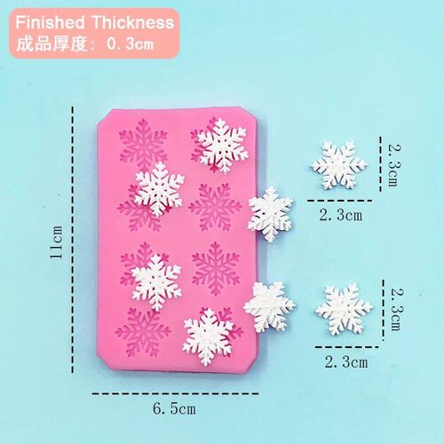 Party Cake Around Decoration Snowflake Chocolate Fondant DIY