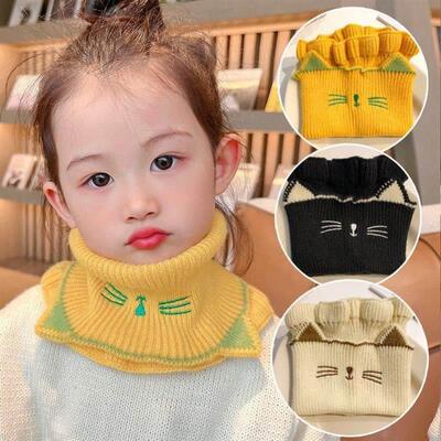 Childrens false collar fall and winter cartoon knitted scar