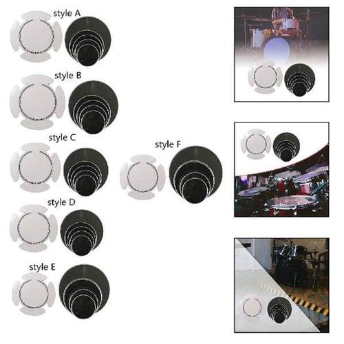 5x Drum Head Professional Silent Mute Drum Head Skin for