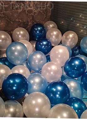 Blue Balloons Air Ballons Deco Birthday Star Foil Baloon