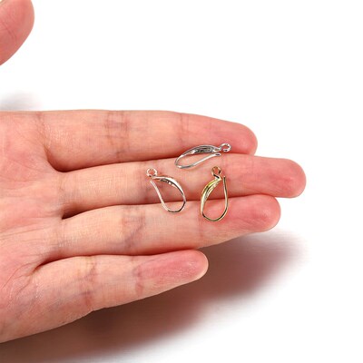 DIY Earring Findings Metal Glossy Ear Hook Clip Semifinished