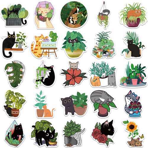 10/30/50PCS Cute Cat ers Graffiti Decals for Kids Toys DIY L