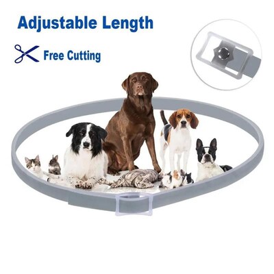 Flea And Tick Collar Silicone Adjustable Dogs Cats Collar 8