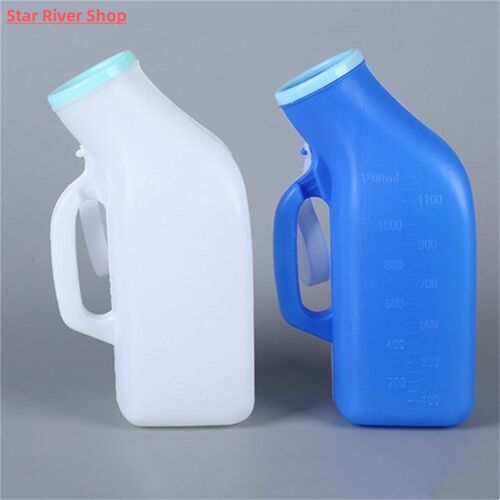 1200ML Portable Plastic Blue Mobile Urinal Toilet Aid Bottle