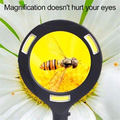 Compact Magnifier Portable 3x Magnifying Glass with Lights