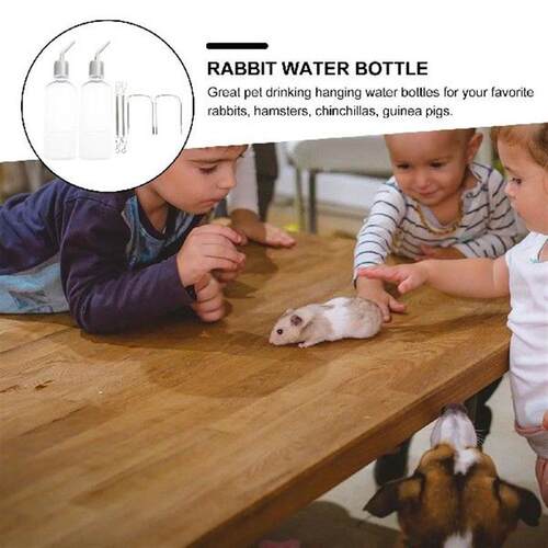 2 PCS Rabbit Drinking Bottle Water Where Pet Hanging Feeder