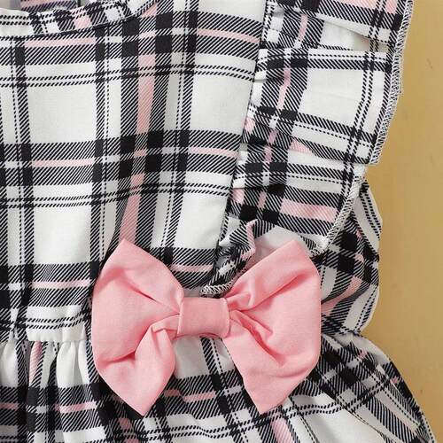 0-18Months Newborn Baby Girl Clothes Cute Plaid Design Summe