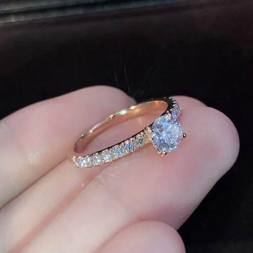 Delysia King Women rendy Shiny Crystal Ring Simplicity Elega