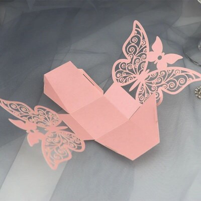10/50/100pcs Butterfly Gift Boxes Wholesale Candy Favors Pac