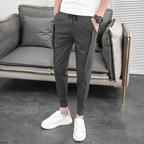Korean Summer Pants Men Fashion Design 2022 Slim Fit Men Har