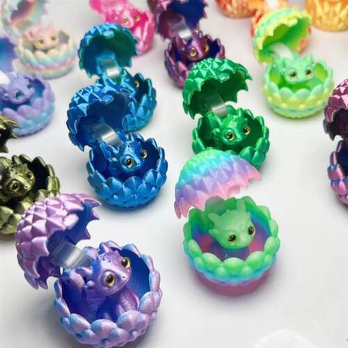 3D Printed Dragon Egg Figures Animal Toys MIni Dragon Fidget
