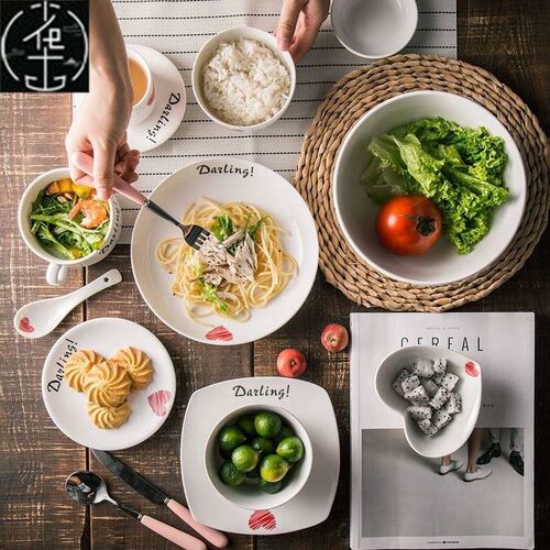 18-piece set of bowls and plates set of ceramic bowls and pl