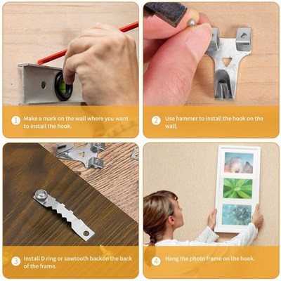 Electrapick 283pcs Picture Hook Hanger for Photo Frame Woode