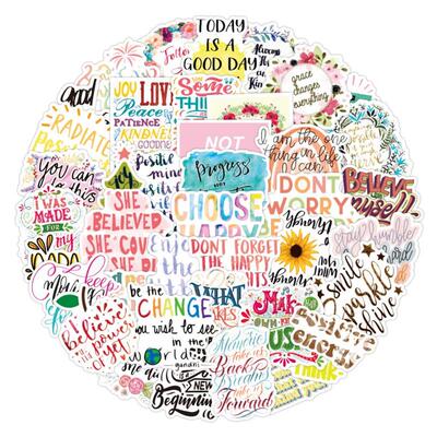 50Pcs pack Motivational Phrases Sticker Quotes Sentences
