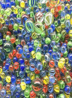 50 PCS14-16mm Colorful Glass Marbles Kids Marble Run Game Ma