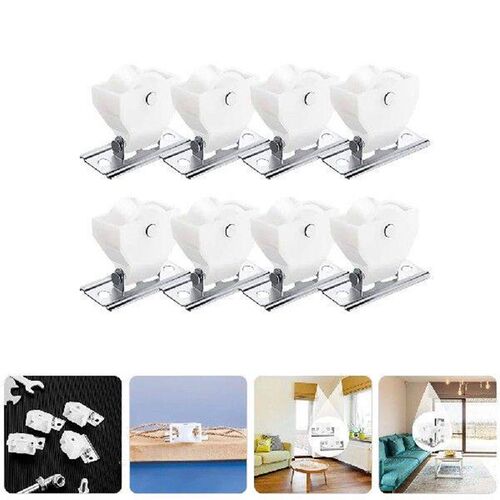 8 Pcs Roman Blind Curtain Accessories Pulley Bamboo Roller