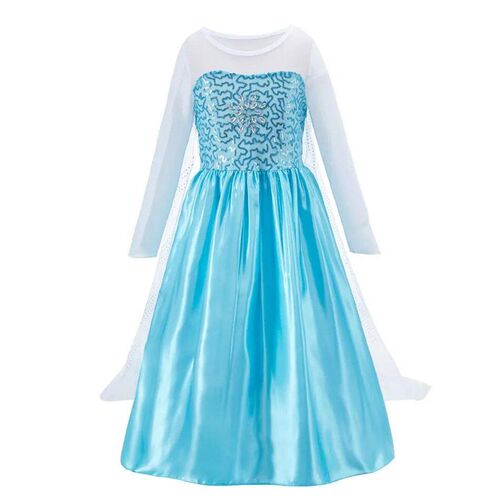 Girl Anna Elsa Dress Kids Halloween Cosplay Costume Children