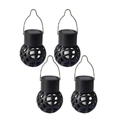 4PCS LED Outdoor Flame Effect Hanging Lantern Waterproof