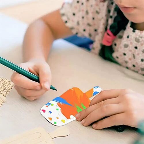 30Pcs Kids Wooden Drawing Stencils Kit Drawing Board Toys Co