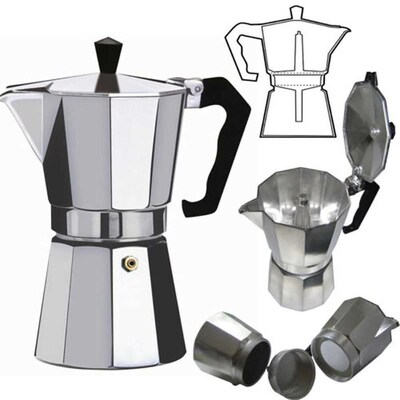 Coffee Maker machine aluminum mocha pot 摩卡咖啡壶八角铝壶