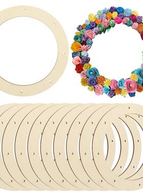 Wooden Wreath Slice Frame Diy Holiday Valentines Day Easter