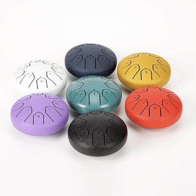 Miwayer Mini Steel Tongue Drum 6 Inch 11 Notes Hollow Drum M